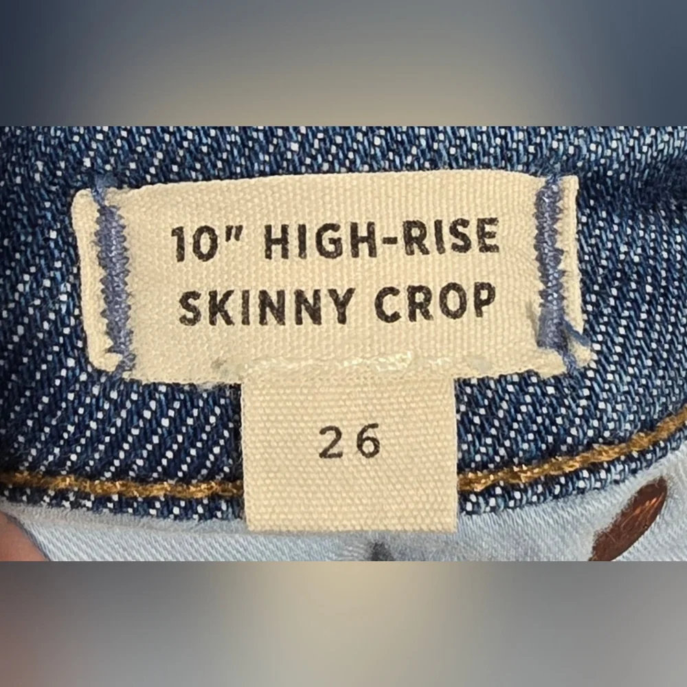 Madewell 10" High Rise Skinny Cropped Jeans Size 26 - Picture 7 of 8